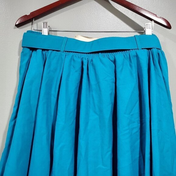 Vintage NWT Western Collection Women's Blue A-line Belted Skirt Buttons Sz XL - Picture 13 of 15